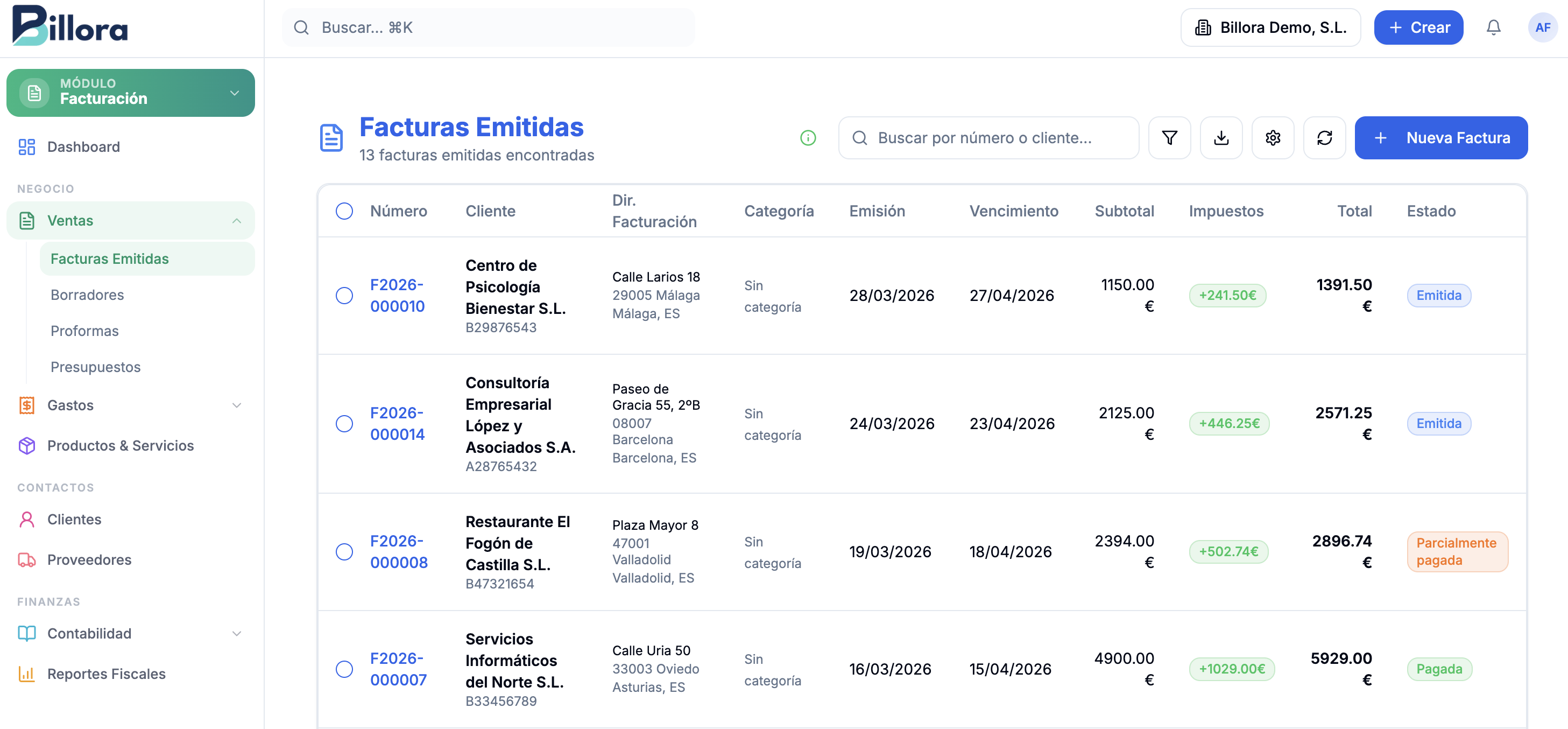 Facturación electrónica